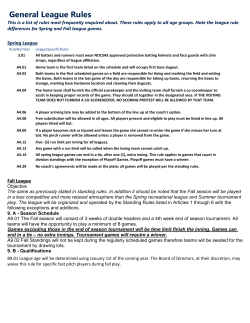 General League Rules