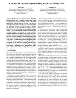 Case-Injection Improves Response Time for a Real
