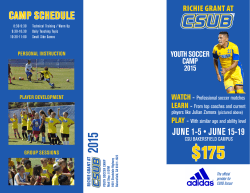 CAMP SCHEDULE
