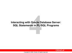 Interacting with the Oracle Database Server