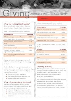 Giving Australia 2016 philanthropy fact sheet