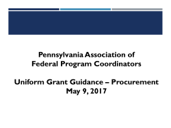 Procurement Uniform Grant Guidance From a Purchasing