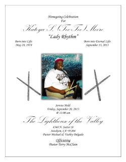 The Legacy of Katoya S. Moore - choir, RDLA.net Fair Oaks, CA Home