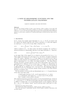 A note on holomorphic functions and the Fourier