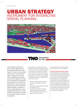Urban strategy: Instrument for interactive spatial planning