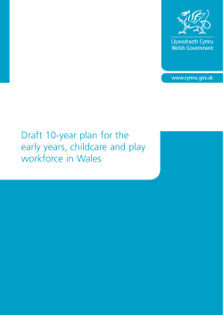 Draft 10-year plan for the early years, childcare and play workforce