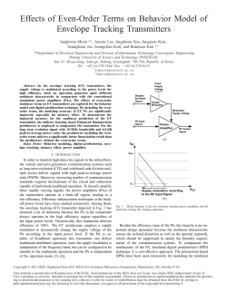 Effects of Even-Order Terms on Behavior Model of