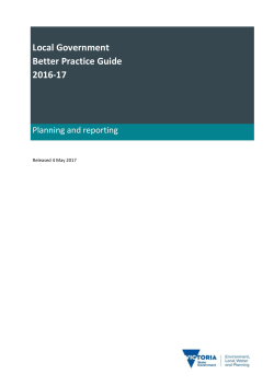 Planning and Reporting - Better Practice Guide 2016-17