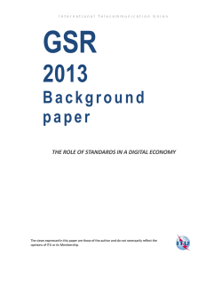Role of Standards in a Digital Economy