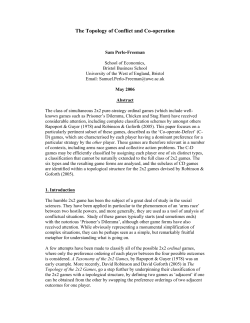 The Topology of Conflict and Co-operation