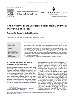 The Britney Spears universe: Social media and