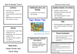 Topic-Rhyme Time ROLE PLAY&hellip; Home Corner and Clock Shop
