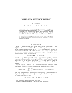 denote a twisted group algebra of