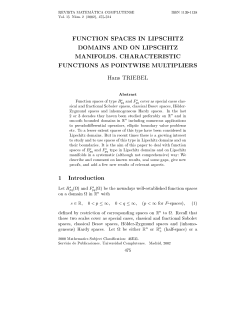 FUNCTION SPACES IN LIPSCHIT DOMAINS AND ON LIPSCHIT