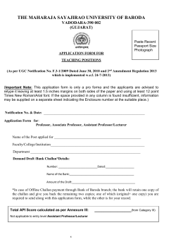 Application_Form - Maharaja Sayajirao University of Baroda