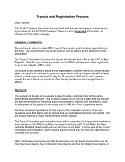 Tryouts and Registration Process