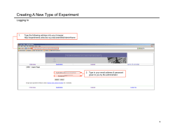 Creating A New Type of Experiment