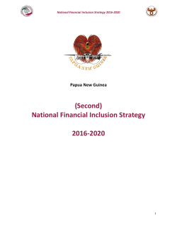 (Second) National Financial Inclusion Strategy 2016-2020