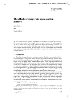 The effects of mergers in open-auction markets