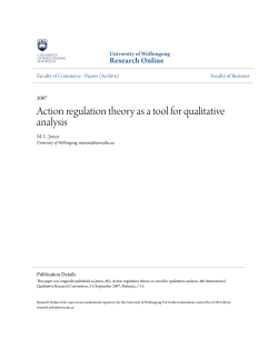 Action regulation theory as a tool for qualitative