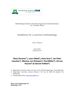 excretion coefficients for poultry - CIRCABC