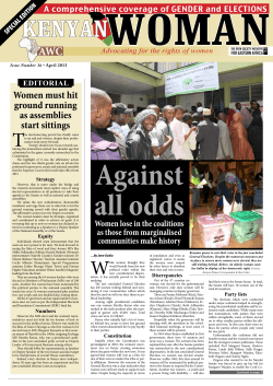 Women must hit ground running as assemblies start sittings