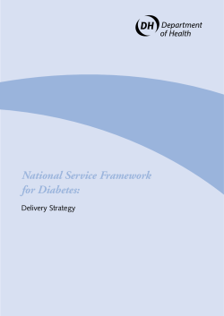 National Service Framework for Diabetes: Delivery Strategy