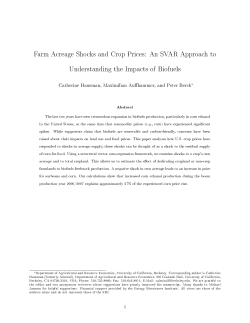 Farm Acreage Shocks and Crop Prices: An SVAR Approach to