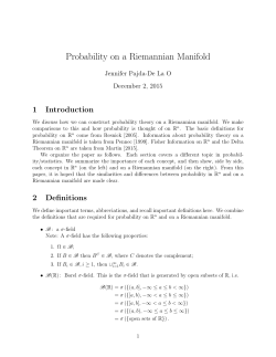 Probability on a Riemannian Manifold