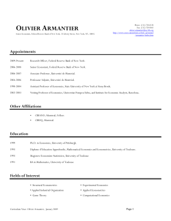 olivier armantier - Federal Reserve Bank of New York