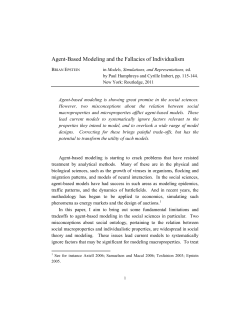 Agent-Based Modeling and the Fallacies of
