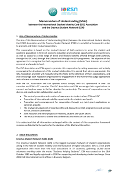 Memorandum of Understanding (MoU)