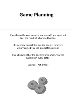 600 Game Planning