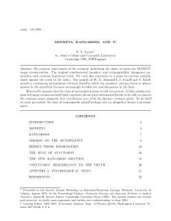 monkeys, kangaroos, and n contents