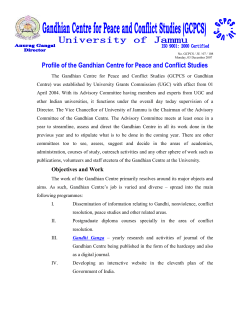Gandhian Centre for Peace and Conflict Studies