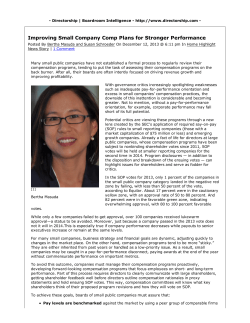 Improving Small Company Compensation Plans for Stronger