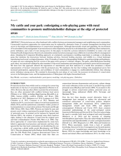 My cattle and your park: codesigning a role