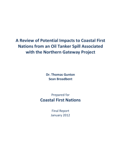 A Review of Potential Impacts to Coastal First Nations from an Oil