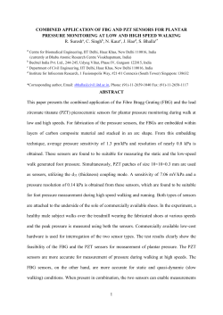 combined application of fbg and pzt sensors for plantar pressure