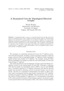 Berndt Brenken - A dynamical core for topological directed graphs.