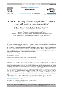 A constructive study of Markov equilibria in stochastic