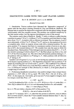 Disjunctive games with the last player losing