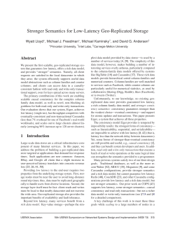 Stronger Semantics for Low-Latency Geo-Replicated Storage