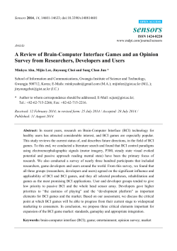 A Review of Brain-Computer Interface Games and an