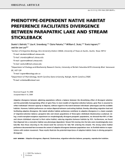 phenotype-dependent native habitat preference facilitates