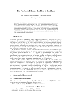 The Polyhedral Escape Problem is Decidable