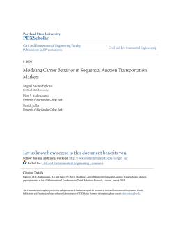 Modeling Carrier Behavior in Sequential Auction
