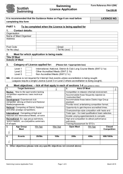LICENCE NO. - Scottish Swimming