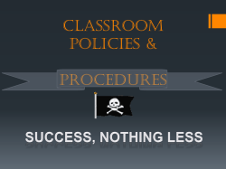 5th Grade Discoverers Procedures