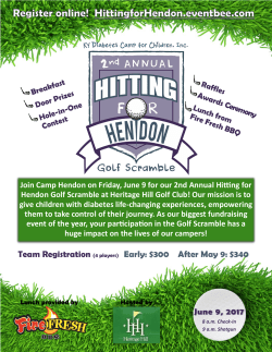 Team Registration (4 players) Early: $300 After May